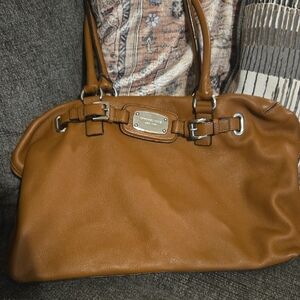 Michael Kors Tan Leather Weekender Tote Bag